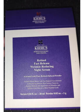 Kiehl's Retinol Wrinkle-Reducing Night Serum & Powder Boxed Set 0.94 oz 28 ml